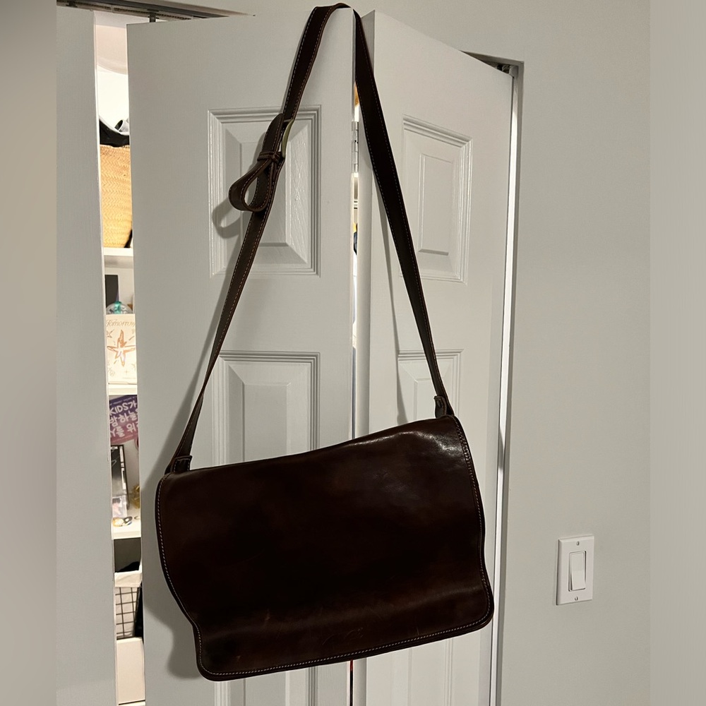 Italian Leather Messenger Bag